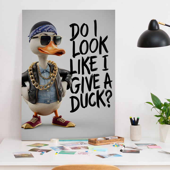 The Savage Quack Wall Art Painting, HD Canvas Print, Framed, Ready to Hang. (POMWA186)