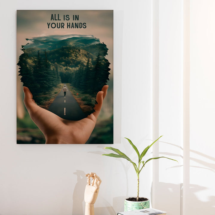 Destiny in Your Hands Wall Art Painting, HD Canvas Print, Framed, Ready to Hang. (ABMWA98)