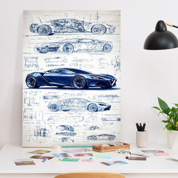Vision to Velocity Wall Art Painting, HD Canvas Print, Framed, Ready to Hang. (POMWA219)