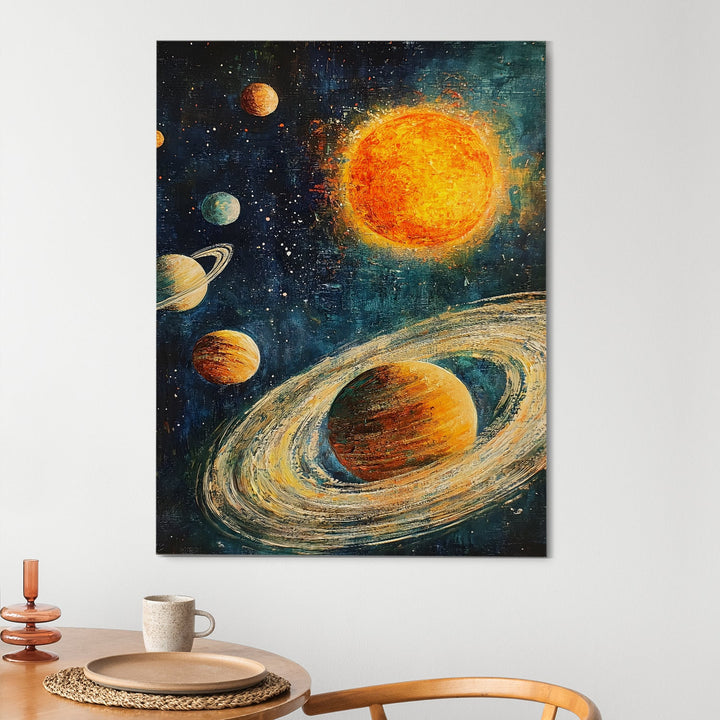 Abstract Space Wall Art Painting, HD Canvas Print, Framed, Ready to Hang. (ABMWA97)