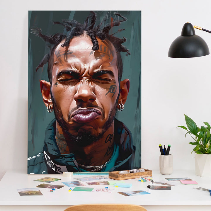 Street Royalty – Bold Urban Portrait Wall Art, HD Canvas Print, Framed, Ready to Hang. (POMWA340)