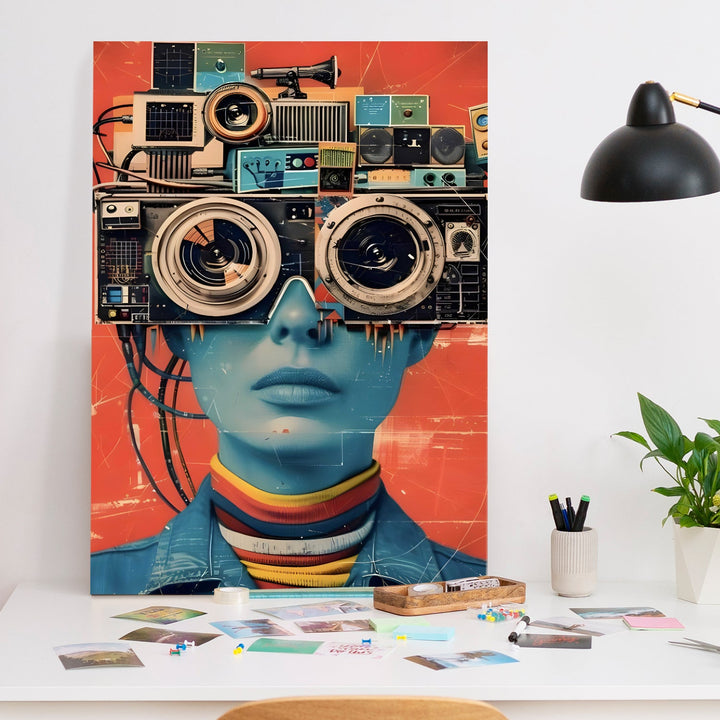 Visionary Circuit Wall Art Painting, HD Canvas Print, Framed, Ready to Hang. (POMWA235)