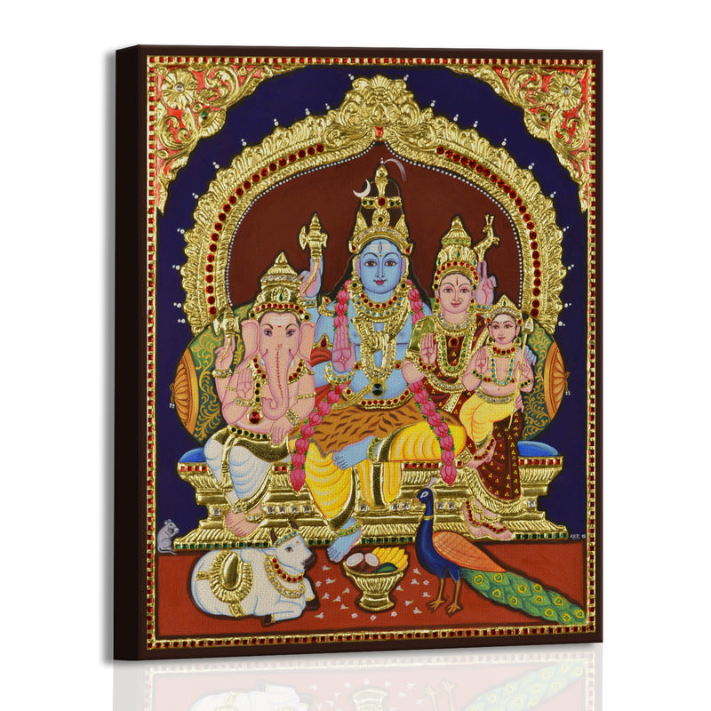Ethnic Tanjore Wall Art Large Size Canvas Painting For Living Room wall Decoration