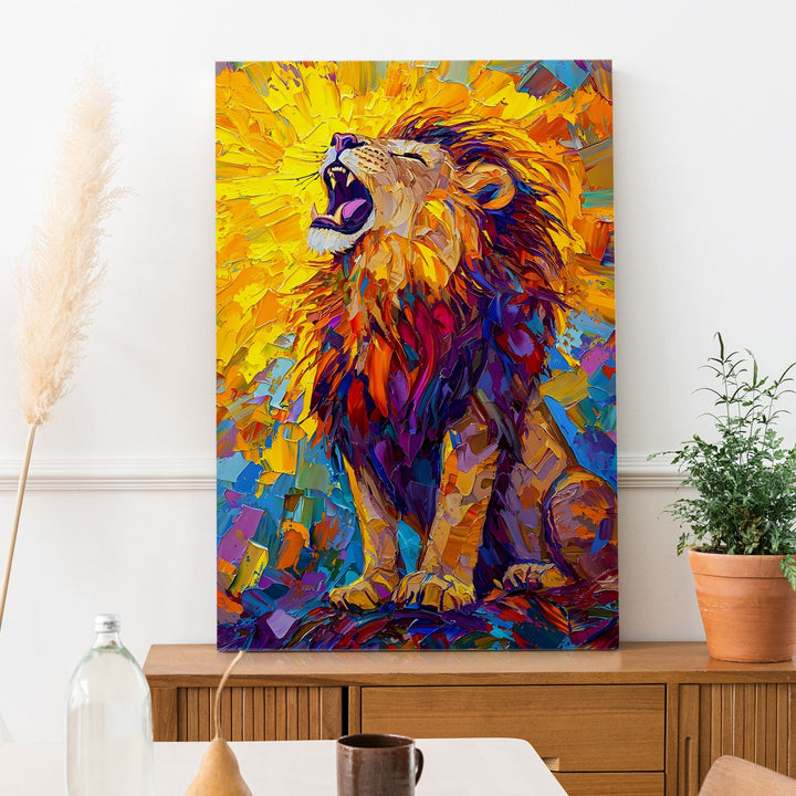 Solar King Wall Art Painting, HD Canvas Print, Framed, Ready to Hang. (ABMWA122)