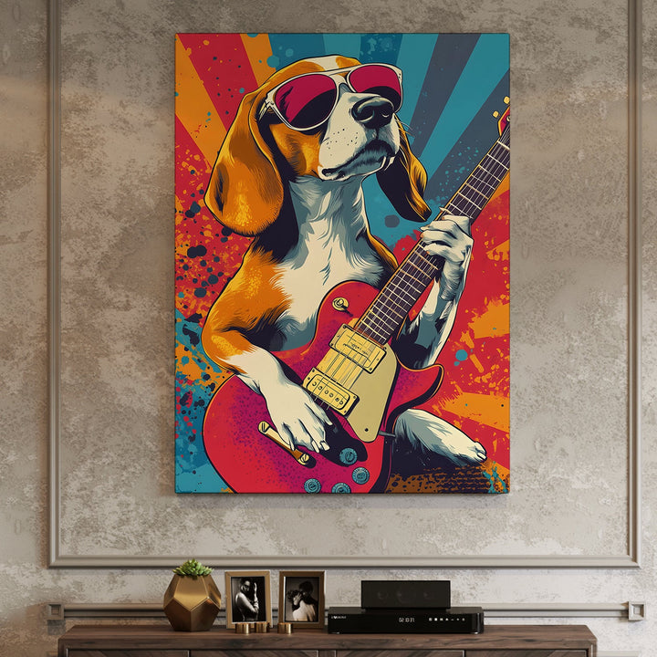 Rockstar Vibes Only Wall Art Painting, HD Canvas Print, Framed, Ready to Hang. (POMWA295)