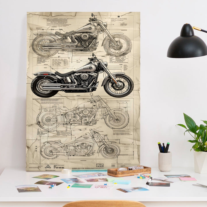Ride in Detail Wall Art Painting, HD Canvas Print, Framed, Ready to Hang. (POMWA210)