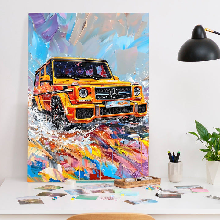 G-Wagon Thunder Wall Art Painting, HD Canvas Print, Framed, Ready to Hang. (POMWA207)