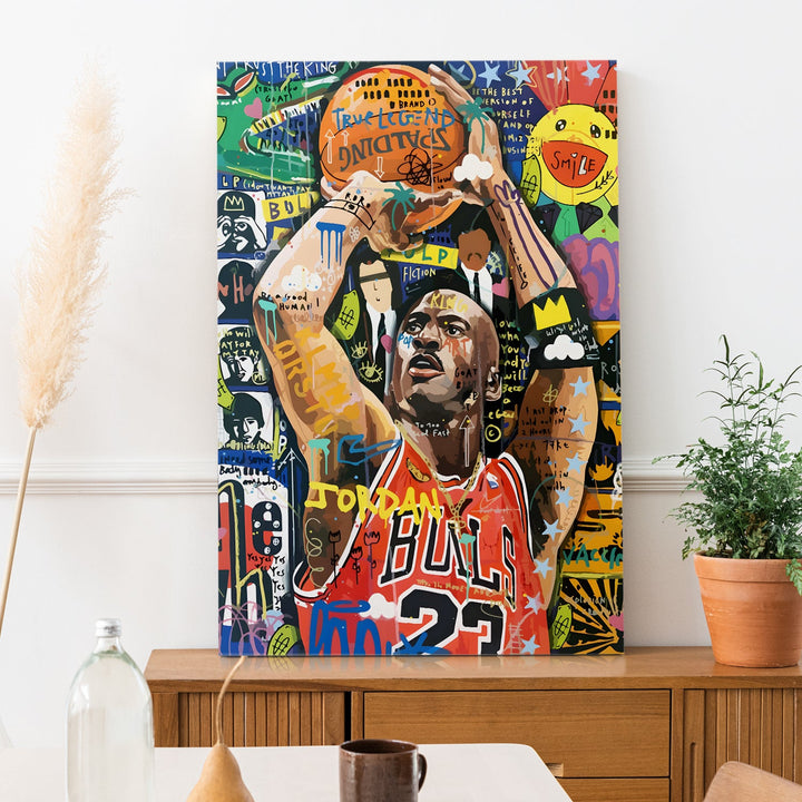 Jordan Street Royalty Wall Art Painting, HD Canvas Print, Framed, Ready to Hang. (POMWA280)