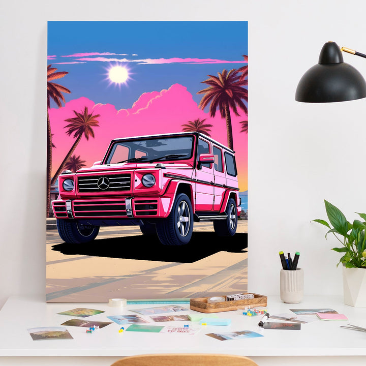 Neon Ride Wall Art Painting, HD Canvas Print, Framed, Ready to Hang. (POMWA228)