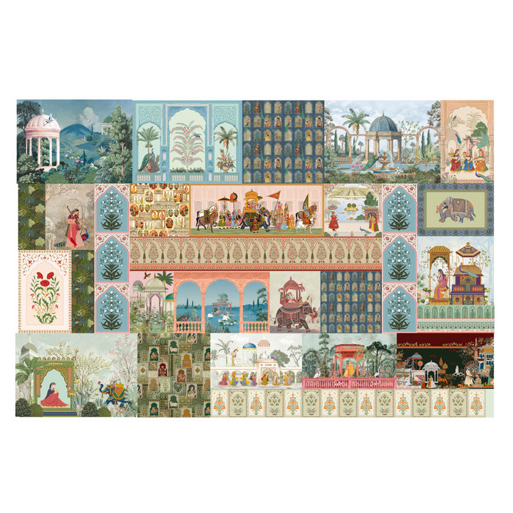 Regal Patchwork Palace – Indian Heritage Collage Wallpaper. (PATCH001)