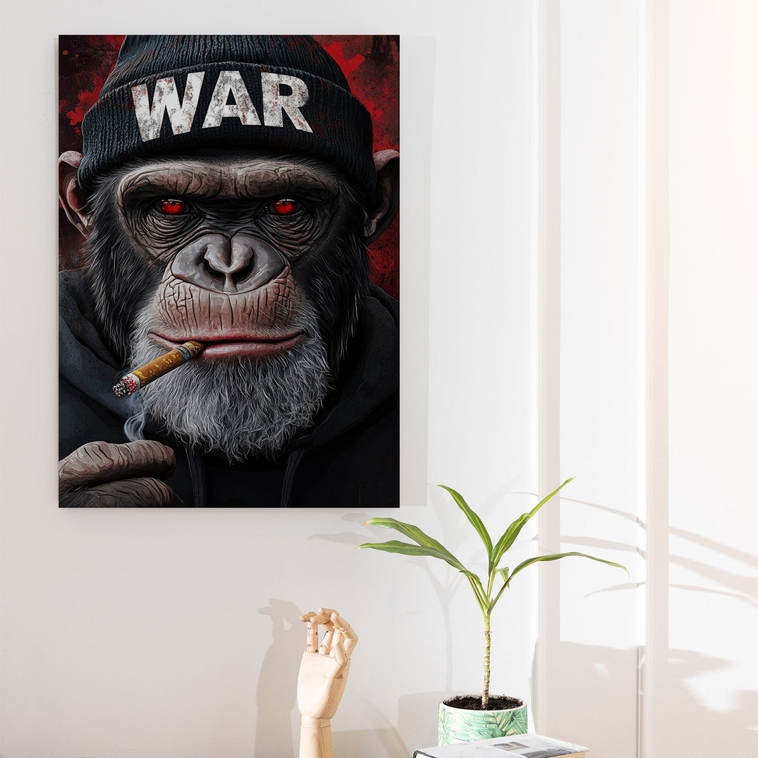 Rebel Smoke Wall Art Painting, HD Canvas Print, Framed, Ready to Hang. (POMWA90)