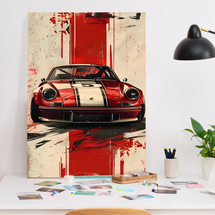 Porsche Tribute Wall Art Painting, HD Canvas Print, Framed, Ready to Hang. (POMWA220)