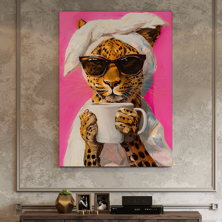 The Glamorous Brew Wall Art Painting, HD Canvas Print, Framed, Ready to Hang. (POMWA285)