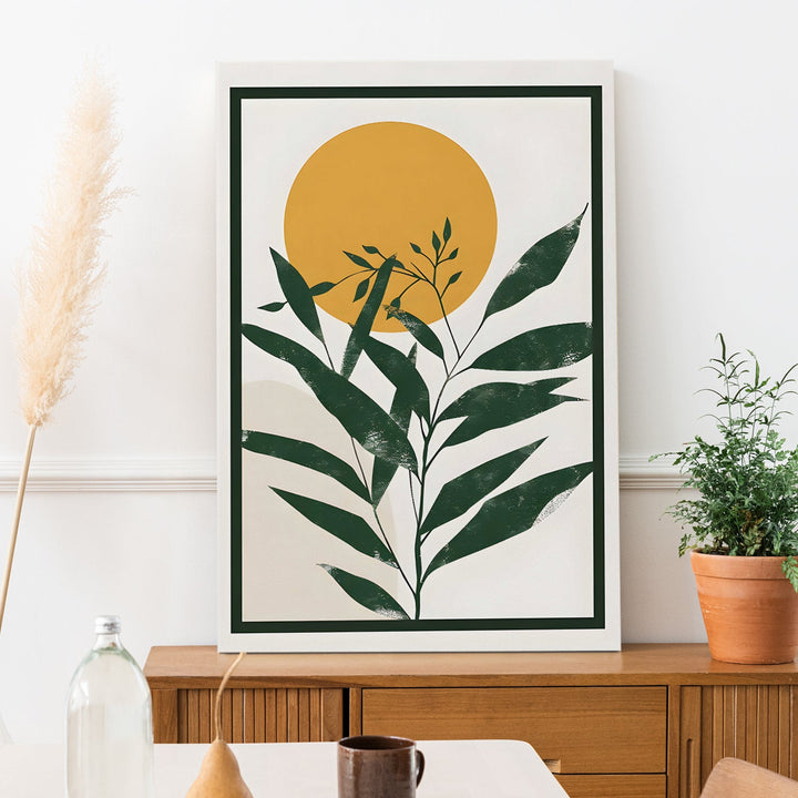 Lush Minimal Wall Art Painting, HD Canvas Print, Framed, Ready to Hang. (POMWA200)