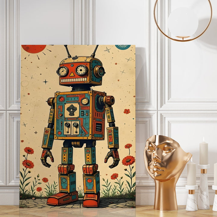 Nostalgic Android Wall Art Painting, HD Canvas Print, Framed, Ready to Hang. (POMWA310)