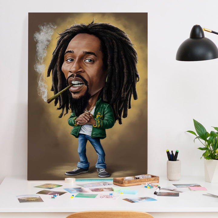 Green Jacket Groove Wall Art Painting, HD Canvas Print, Framed, Ready to Hang. (POMWA192)