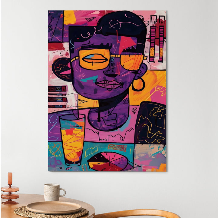 Abstract Persona Wall Art Painting, HD Canvas Print, Framed, Ready to Hang. (POMWA262)