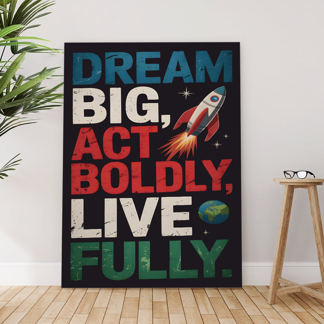 Cosmic Ambition Wall Art Painting, HD Canvas Print, Framed, Ready to Hang. (POMWA185)