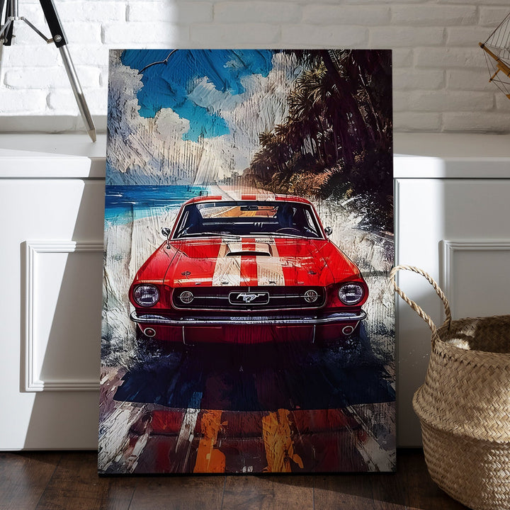 Coastal Muscle Wall Painting, HD Canvas Print, Framed, Ready to Hang. (POMWA205)