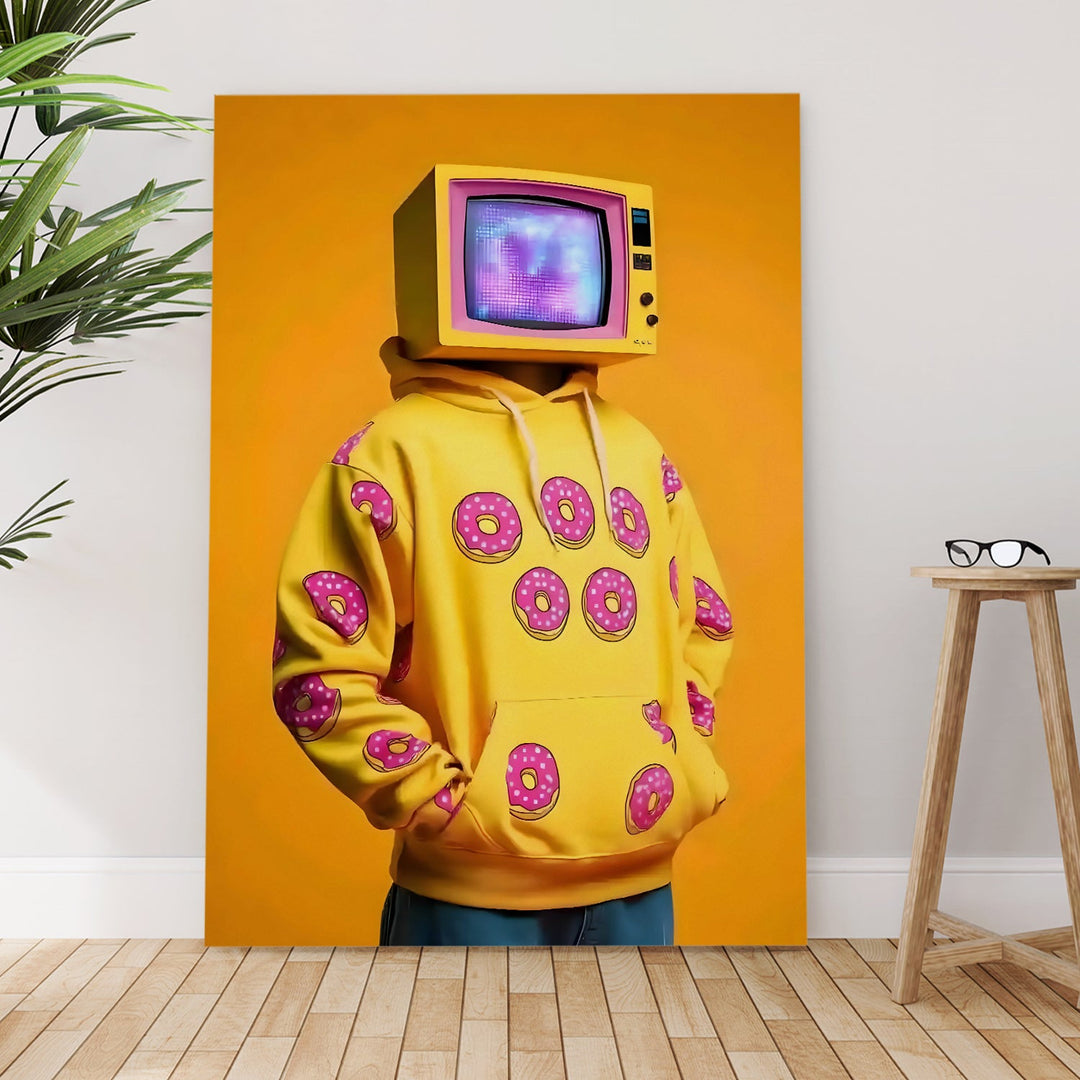 Pixelated Appetite Wall Art Painting, HD Canvas Print, Framed, Ready to Hang. (POMWA301)