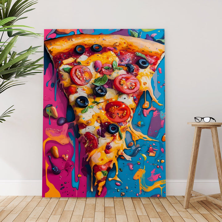 Color Crust Chaos Wall Art Painting, HD Canvas Print, Framed, Ready to Hang. (POMWA268)