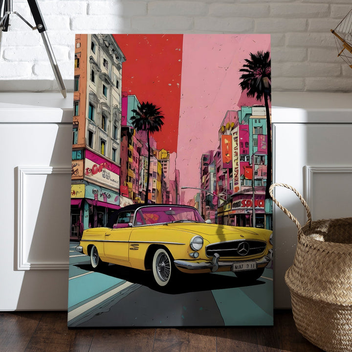 Urban Retroscape Wall Painting, HD Canvas Print, Framed, Ready to Hang. (POMWA202)