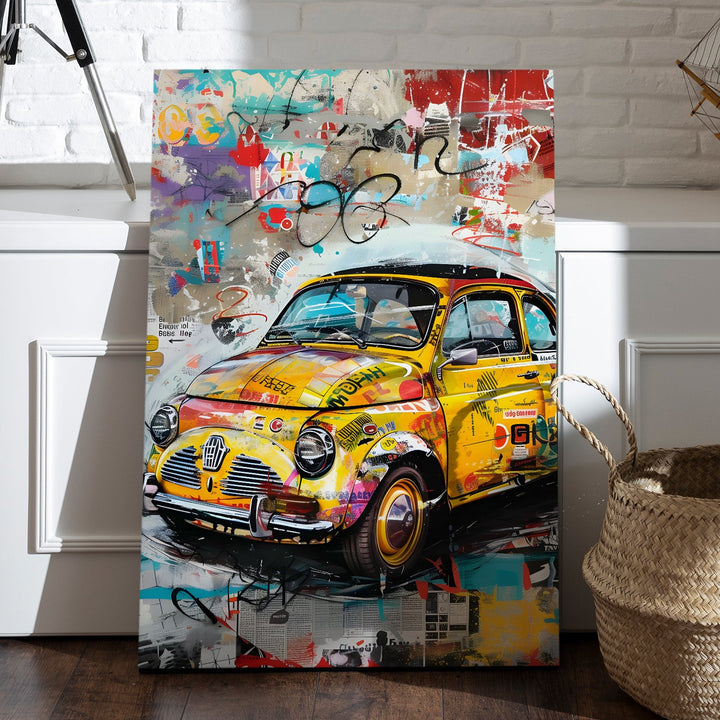 City Car Chaos Wall Art Painting, HD Canvas Print, Framed, Ready to Hang. (POMWA212)