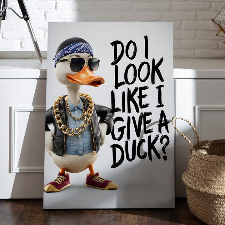 The Savage Quack Wall Art Painting, HD Canvas Print, Framed, Ready to Hang. (POMWA186)