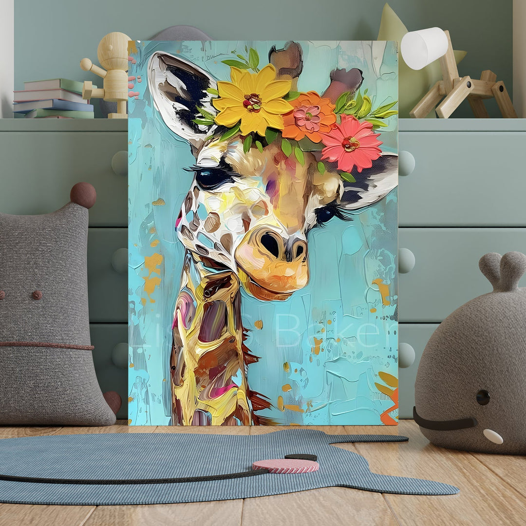 Safari Chic Wall Art Painting, HD Canvas Print, Framed, Ready to Hang. (POMWA106)