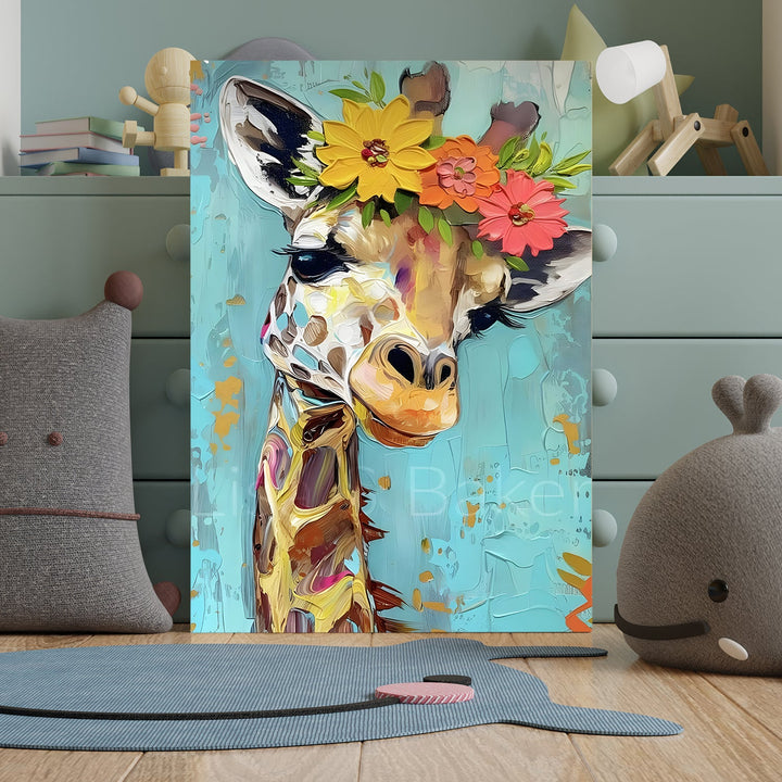Safari Chic Wall Art Painting, HD Canvas Print, Framed, Ready to Hang. (POMWA106)