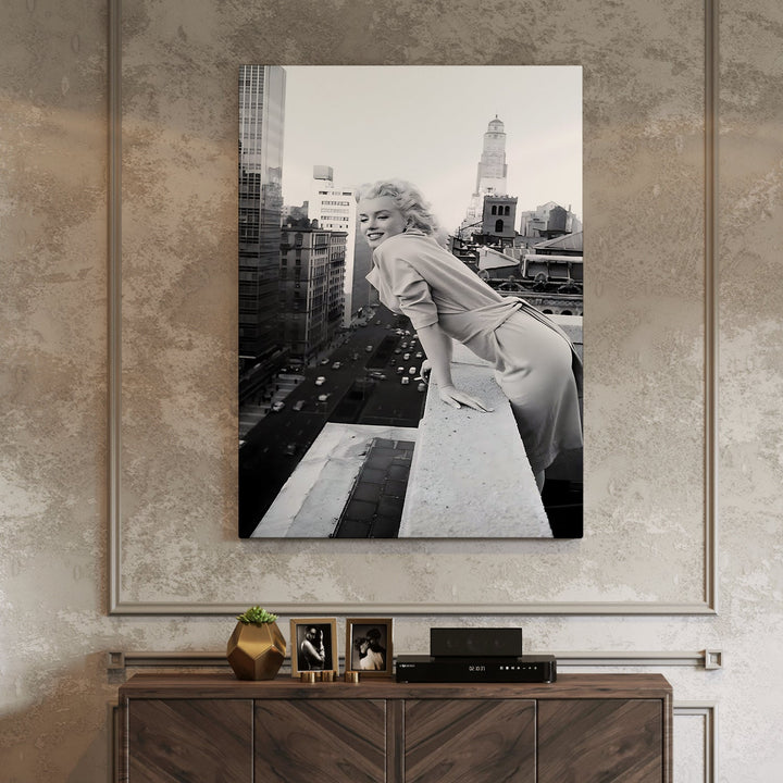 Marilyn's Cityscape Elegance Wall Art Painting, HD Canvas Print, Framed, Ready to Hang. (POMWA140)