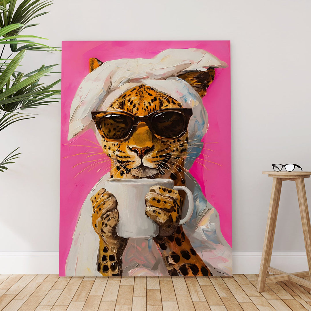 The Glamorous Brew Wall Art Painting, HD Canvas Print, Framed, Ready to Hang. (POMWA285)