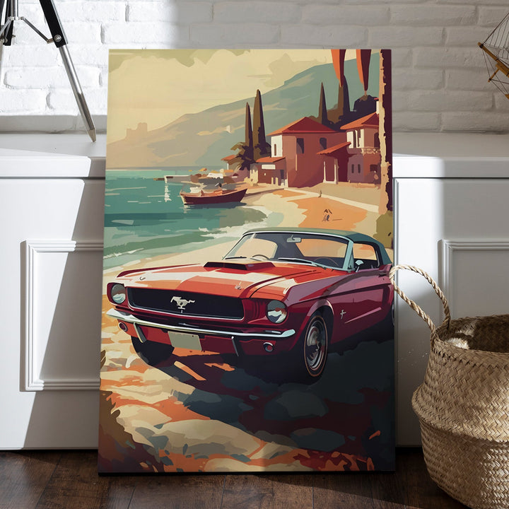 The Coastal Drive Wall Art Painting, HD Canvas Print, Framed, Ready to Hang. (POMWA213)