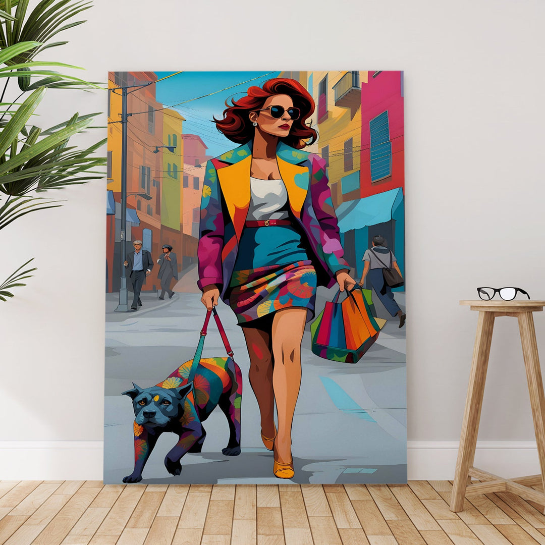 City Strut Wall Art Painting, HD Canvas Print, Framed, Ready to Hang. (POMWA241)