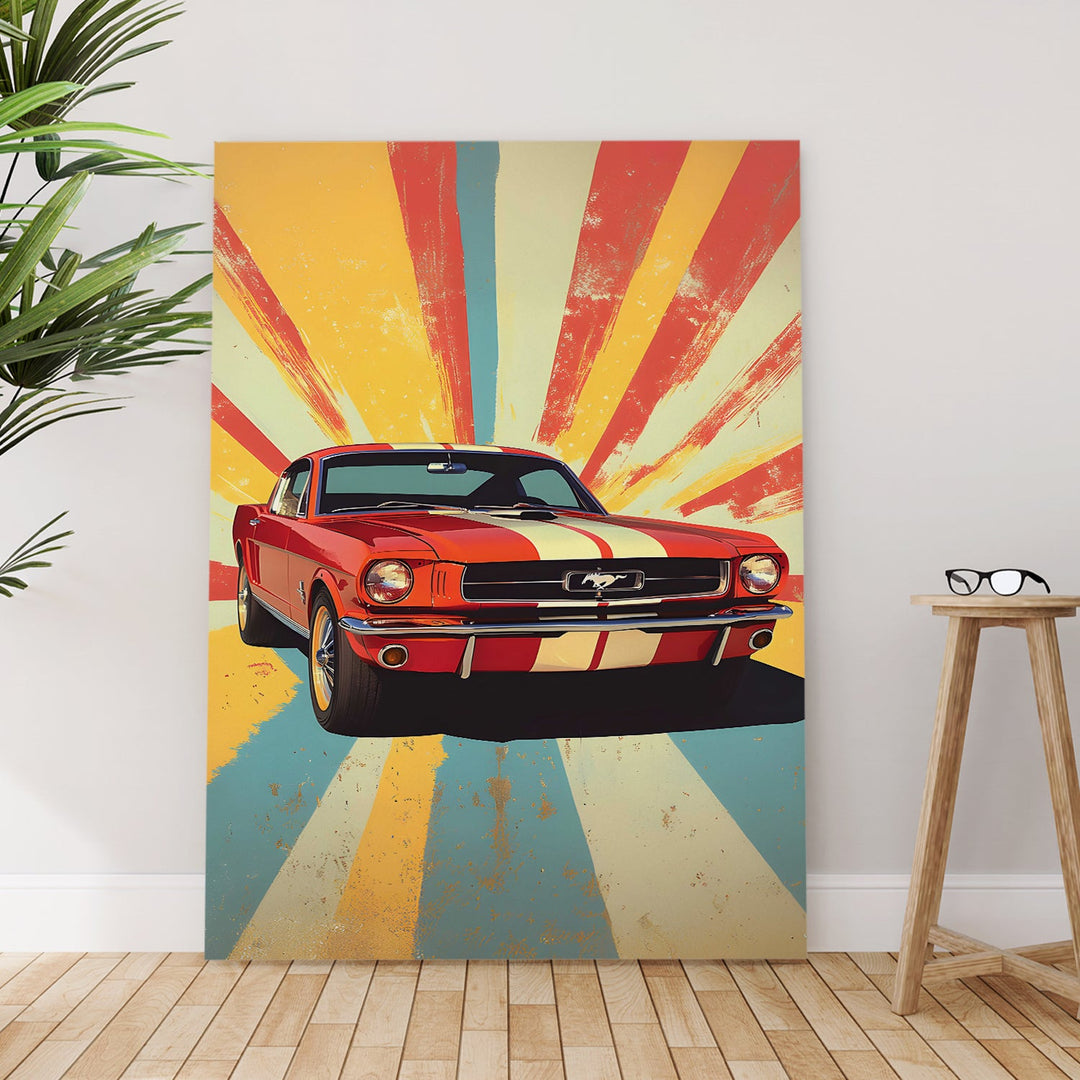 Sunburst Speed Wall Art Painting, HD Canvas Print, Framed, Ready to Hang. (POMWA217)