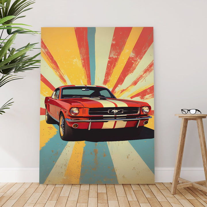 Sunburst Speed Wall Art Painting, HD Canvas Print, Framed, Ready to Hang. (POMWA217)