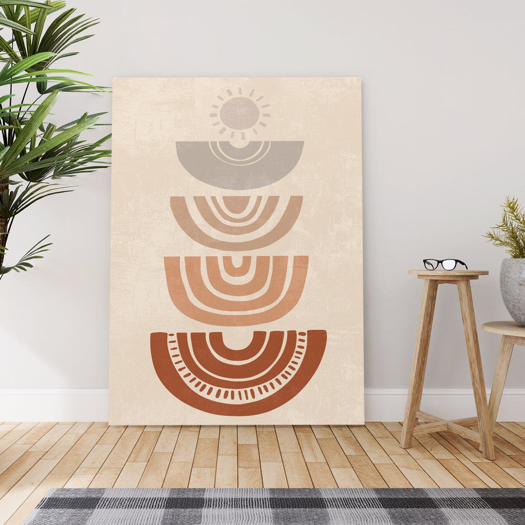 Boho and Chic Art Canvas Gallery Wrap Painting | Eclectic Modern Art Theme (BOWA25)