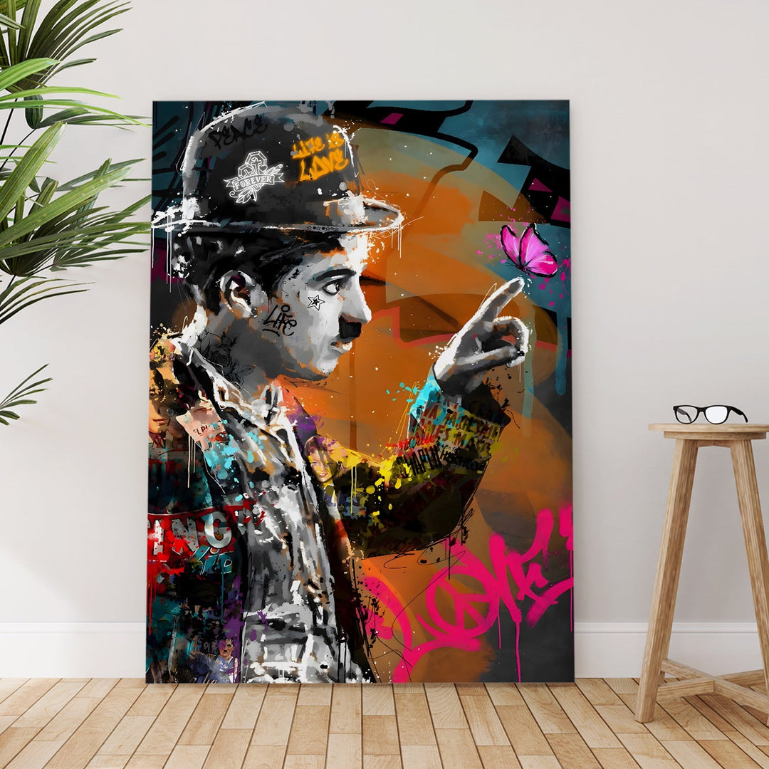 The Color of Chaplin Wall Art Painting, HD Canvas Print, Framed, Ready to Hang. (POMWA265)