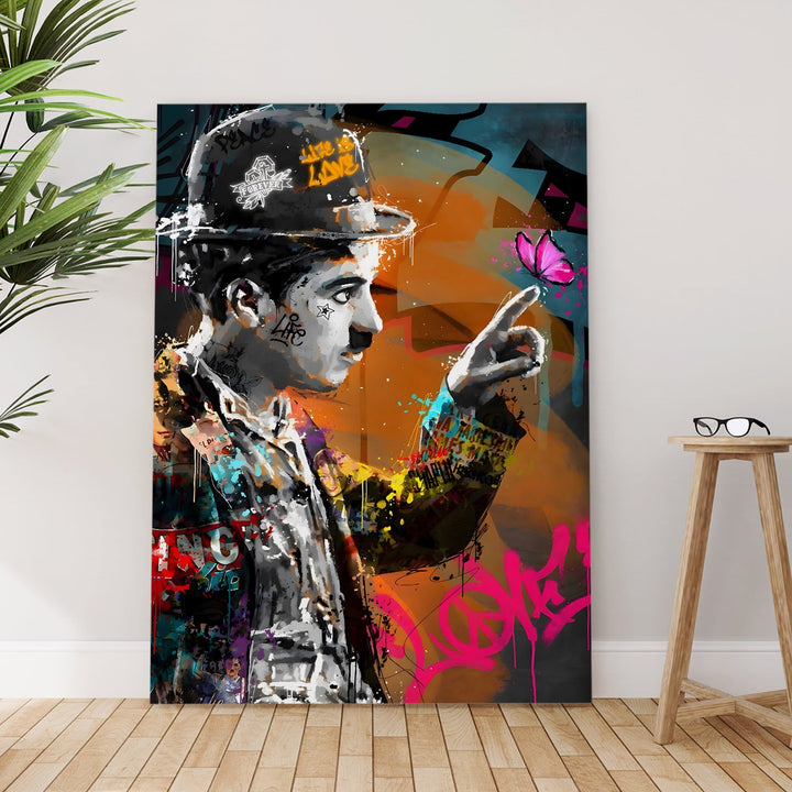 The Color of Chaplin Wall Art Painting, HD Canvas Print, Framed, Ready to Hang. (POMWA265)