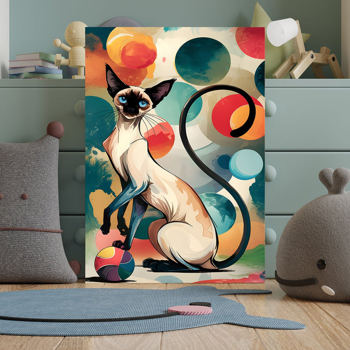 Whiskers in Wonderland Wall Art Painting, HD Canvas Print, Framed, Ready to Hang. (ABMWA105)