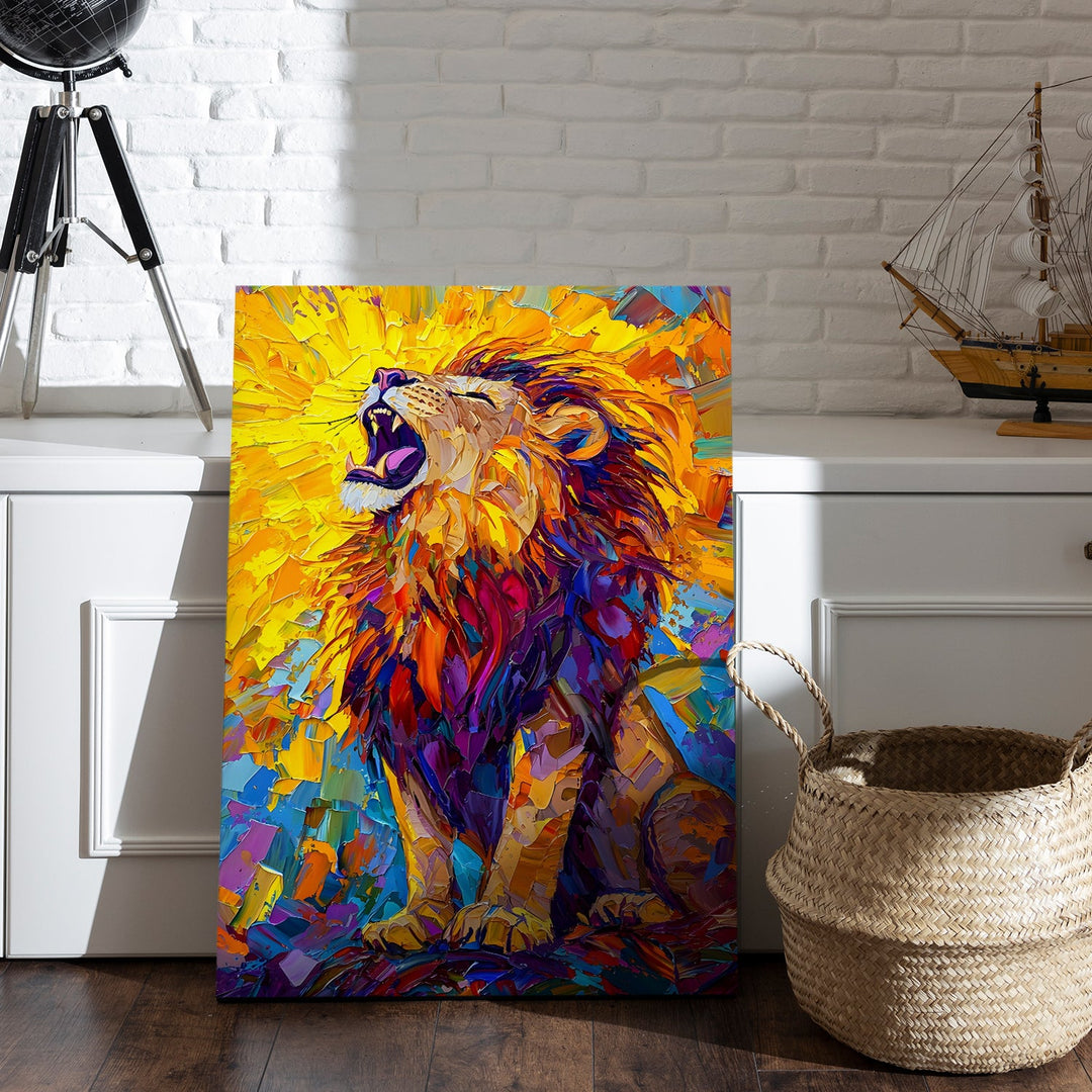 Solar King Wall Art Painting, HD Canvas Print, Framed, Ready to Hang. (ABMWA122)