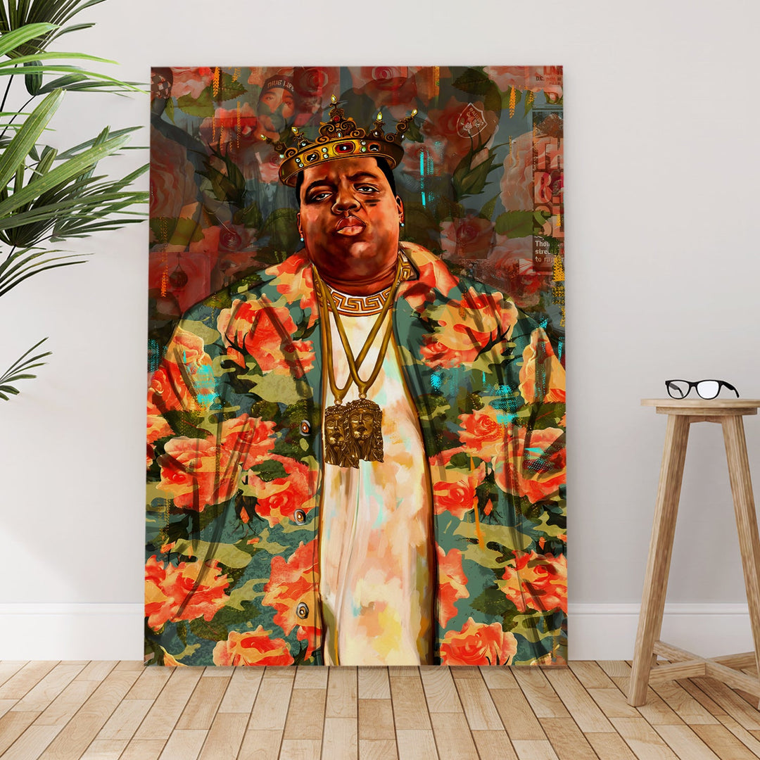 Floral Royalty – Urban Hip-Hop Portrait  Wall Art, HD Canvas Print, Framed, Ready to Hang. (POMWA332)
