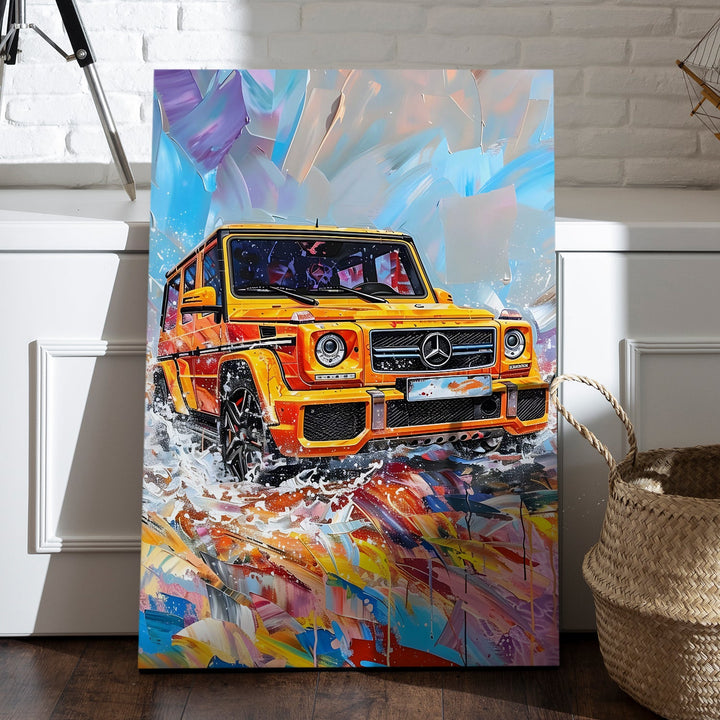 G-Wagon Thunder Wall Art Painting, HD Canvas Print, Framed, Ready to Hang. (POMWA207)