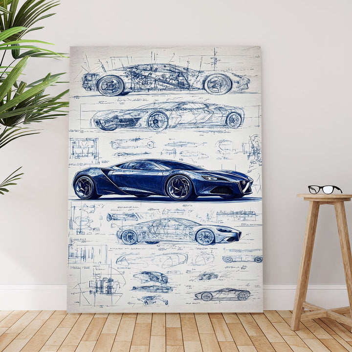 Vision to Velocity Wall Art Painting, HD Canvas Print, Framed, Ready to Hang. (POMWA219)