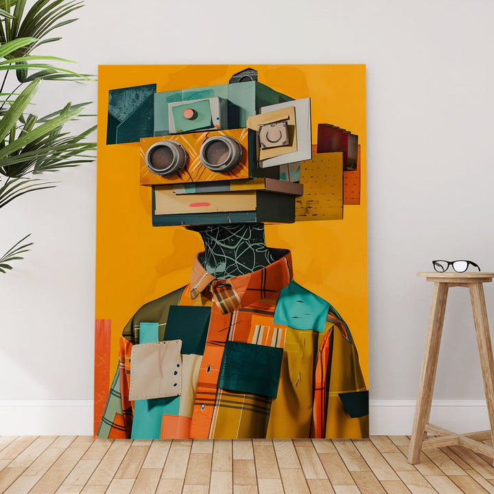 Patchwork Persona Wall Art Painting, HD Canvas Print, Framed, Ready to Hang. (POMWA283)
