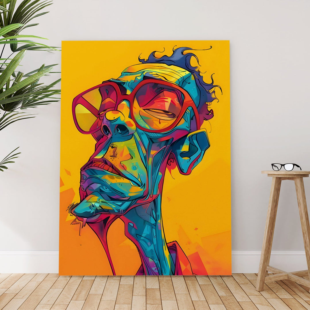 Electric Ego Wall Art Painting, HD Canvas Print, Framed, Ready to Hang. (POMWA263)