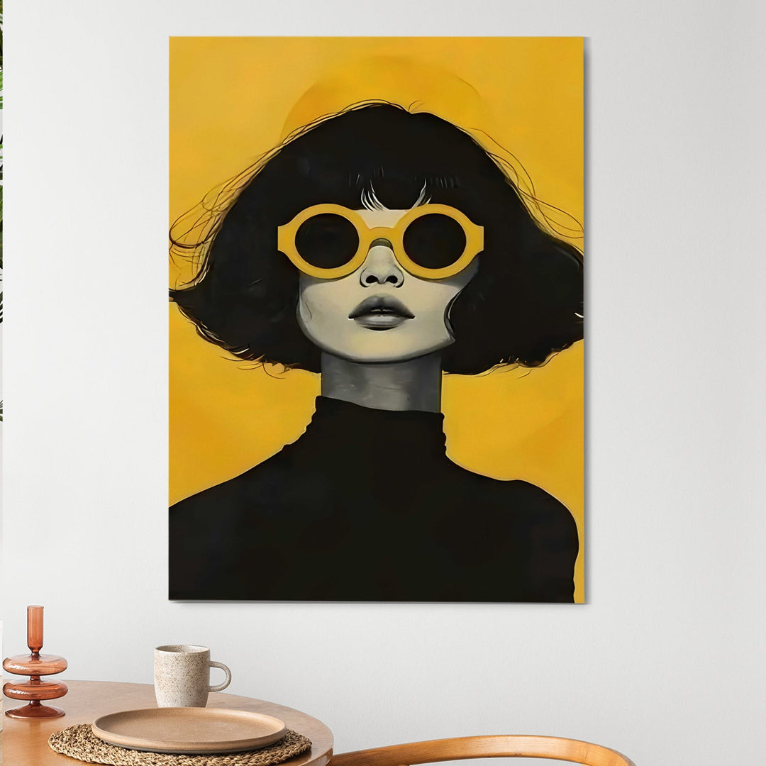 Sunglass Muse Wall Art Painting, HD Canvas Print, Framed, Ready to Hang. (POMWA246)