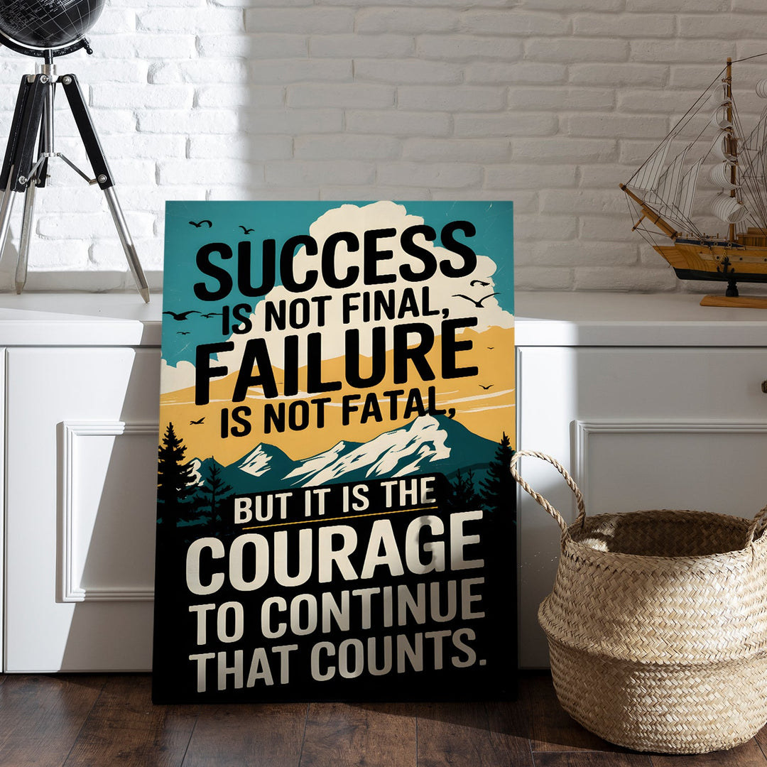 A Motivational Journey Wall Art Painting, HD Canvas Print, Framed, Ready to Hang. (MOWA92)