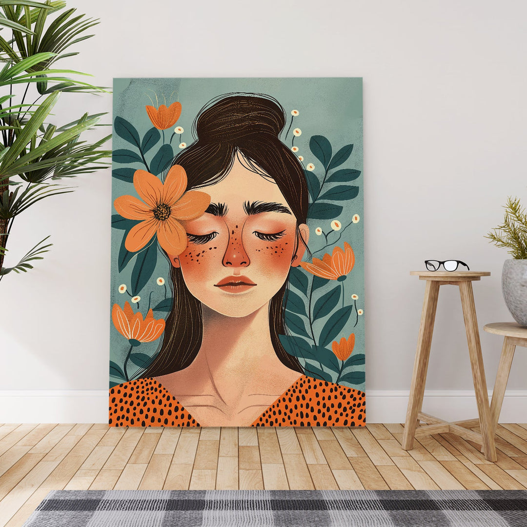Boho and Chic Art Canvas Gallery Wrap Painting | Eclectic Modern Art Theme (BOWA24)