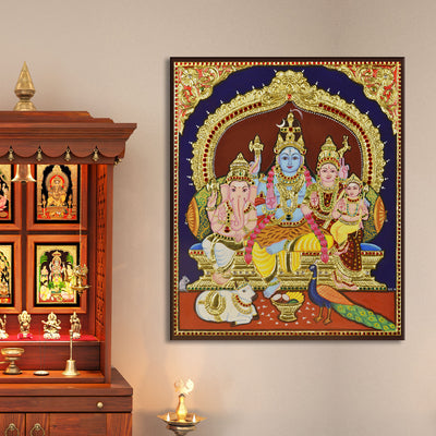 Ethnic Tanjore Wall Art Large Size Canvas Painting For Living Room wall Decoration